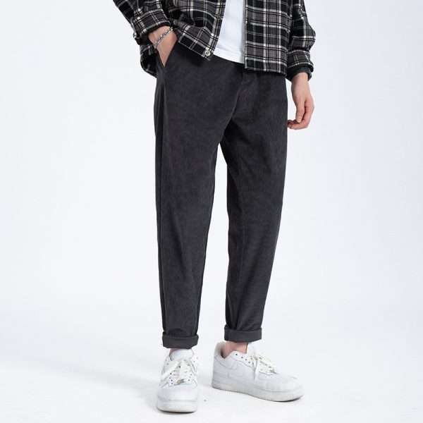 Elatic Waist Streetwear Corduroy Pants - Image 3