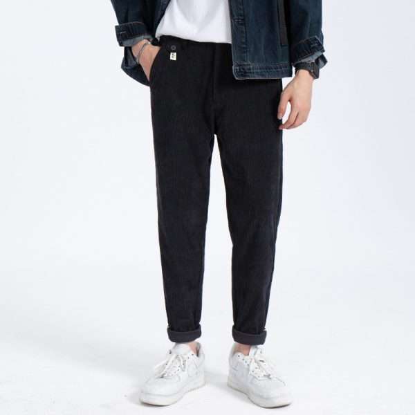 Elatic Waist Streetwear Corduroy Pants - Image 4