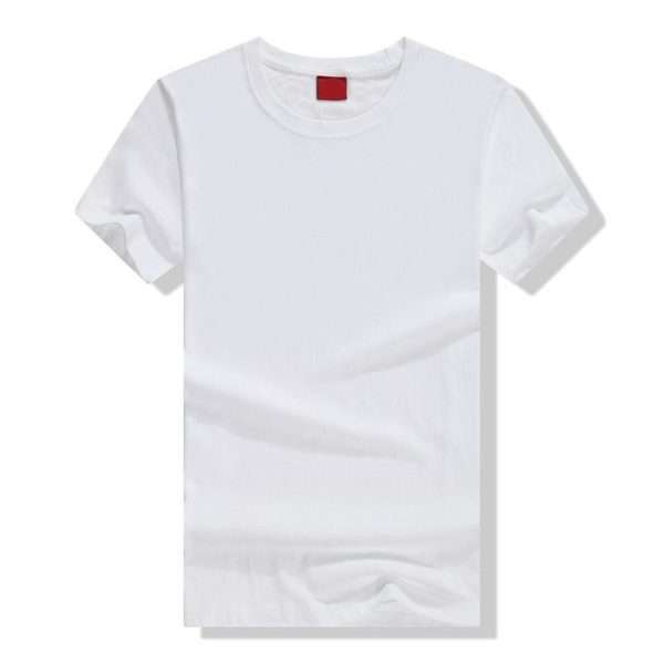 Blank White Cotton Custom T Shirt - Image 2