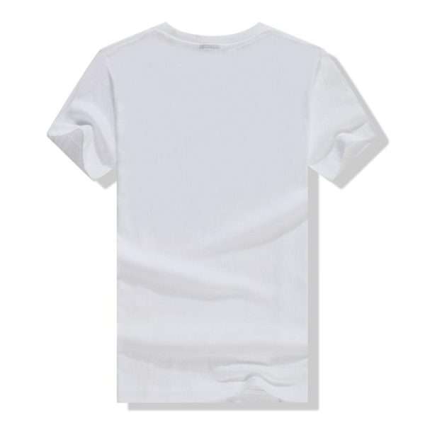 Blank White Cotton Custom T Shirt - Image 3