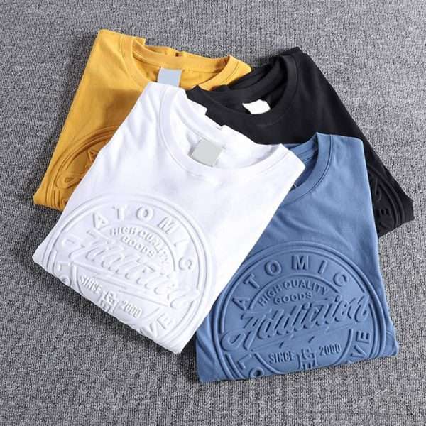 Short Sleeve Embossed T Shirts - Image 2