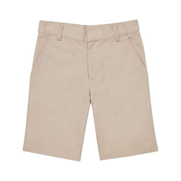 Classroom Flat Front Activities School Uniform Twill Boys Woven Shorts