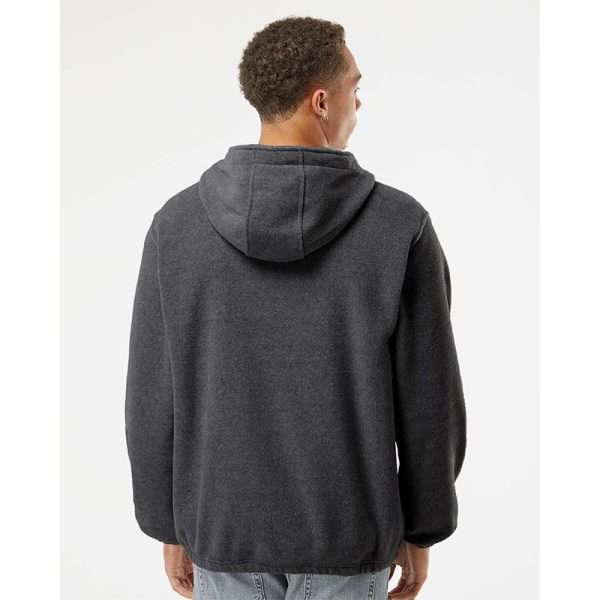 Polar Fleece Quarter Zip Up Jackets With Hood - Image 3