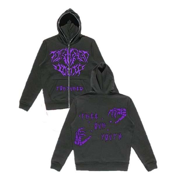 Full Face Zip Up 3d Puff Printing Hoodie - Image 4