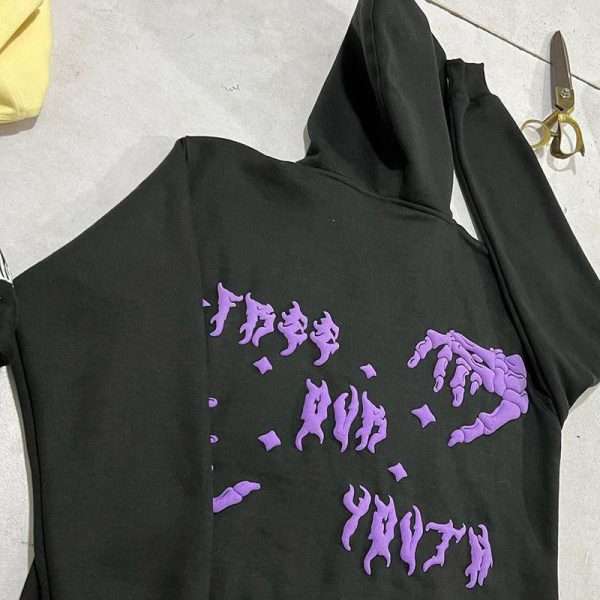 Full Face Zip Up 3d Puff Printing Hoodie - Image 3