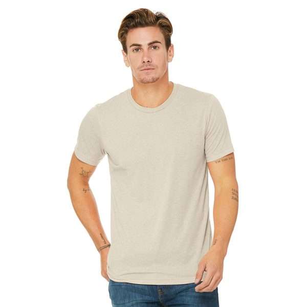 Custom 50% polyester 25% cotton 25% Rayon triblend Men's tri blend t shirt - Image 2