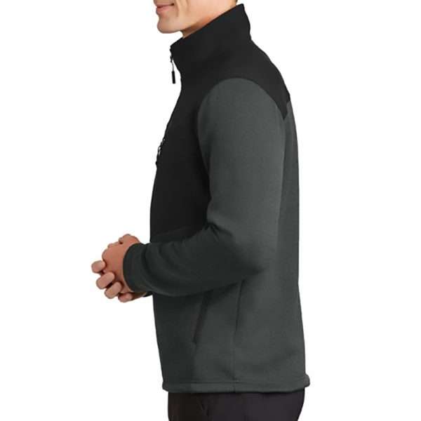 Company Staff Uniforms Color Block Fleece Jacket Men - Image 3