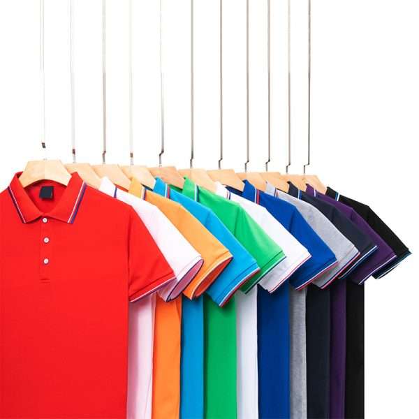 Custom Logo Work Wear Stripe Sleeve Polo Shirts - Image 2