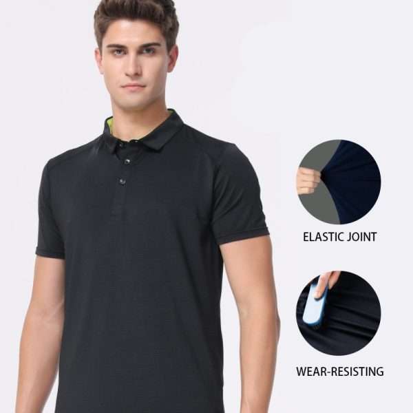 Polyester Spandex Golf Polo Shirts - Image 2