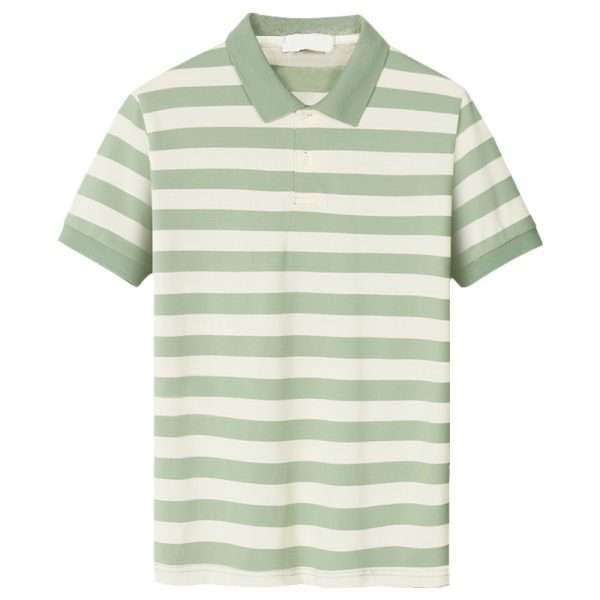 Two Tone Striped Polo Shirt - Image 4