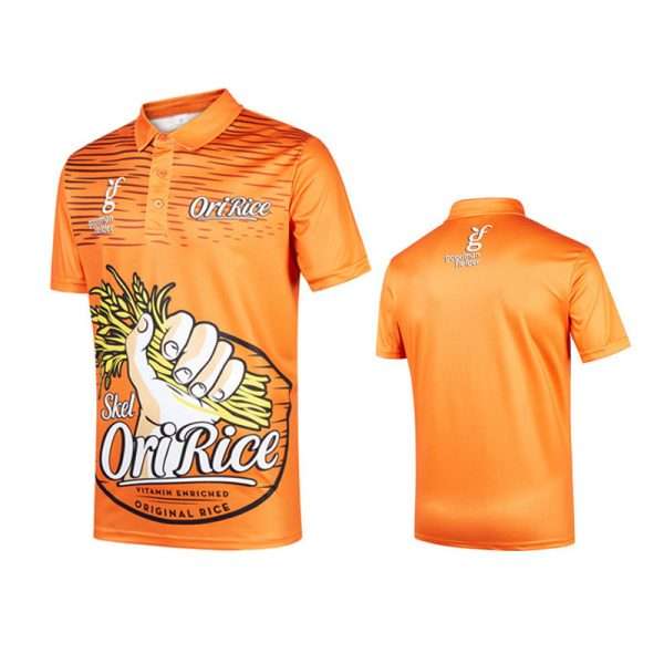 Work Polyester Uniforms Full Printing Men Custom Sublimation Polo Shirts