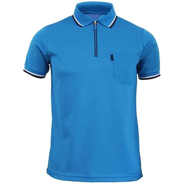 Polyester 1/4 Zipper Neck Polo T Shirts With Pocket - Image 3