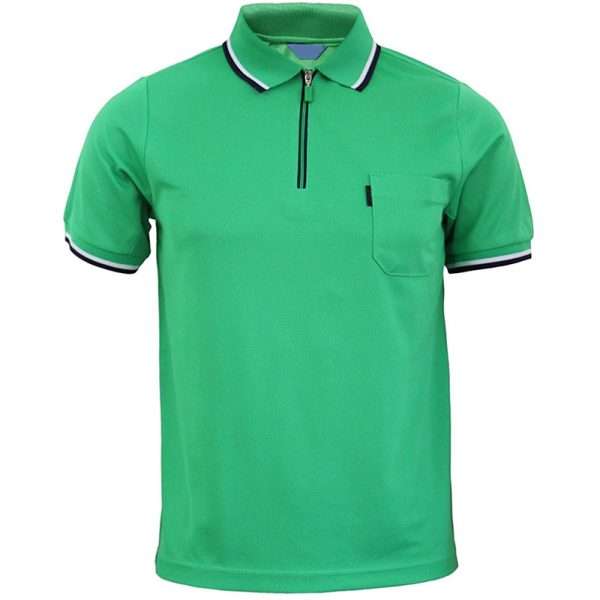 Polyester 1/4 Zipper Neck Polo T Shirts With Pocket - Image 4