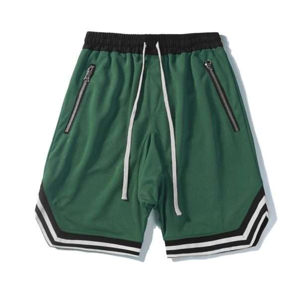 Hip Hop Stripe Basketball Shorts, Quick Dry Jogger Nets Shorts - Image 2