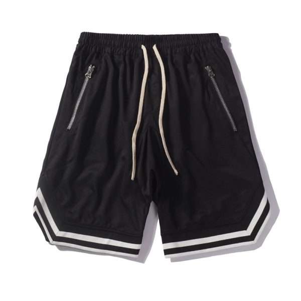 Hip Hop Stripe Basketball Shorts, Quick Dry Jogger Nets Shorts - Image 3