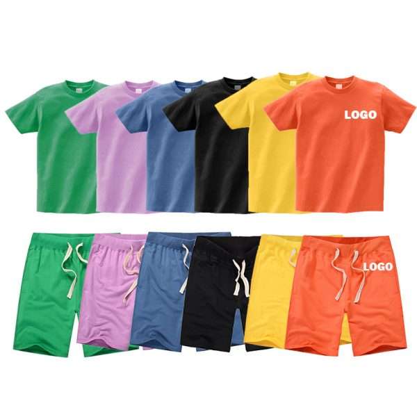 Men Cotton 2 Pieces T Shirts And Shorts Sets