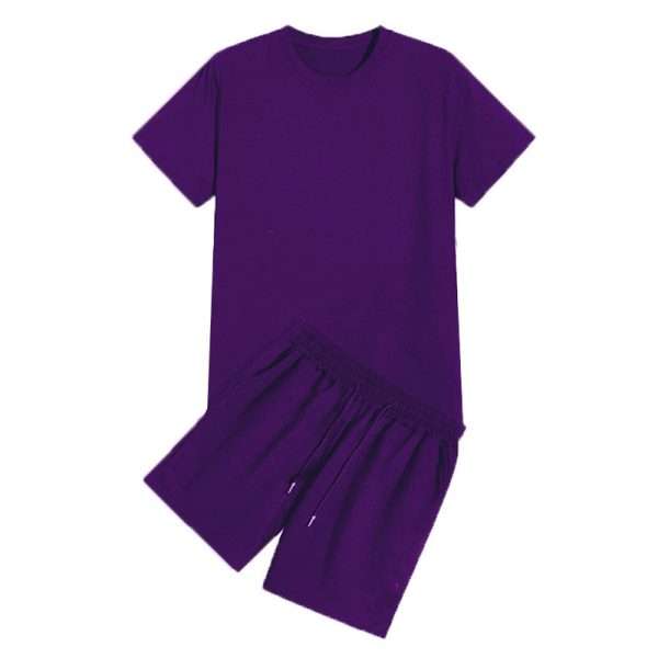 Men Cotton 2 Pieces T Shirts And Shorts Sets - Image 3