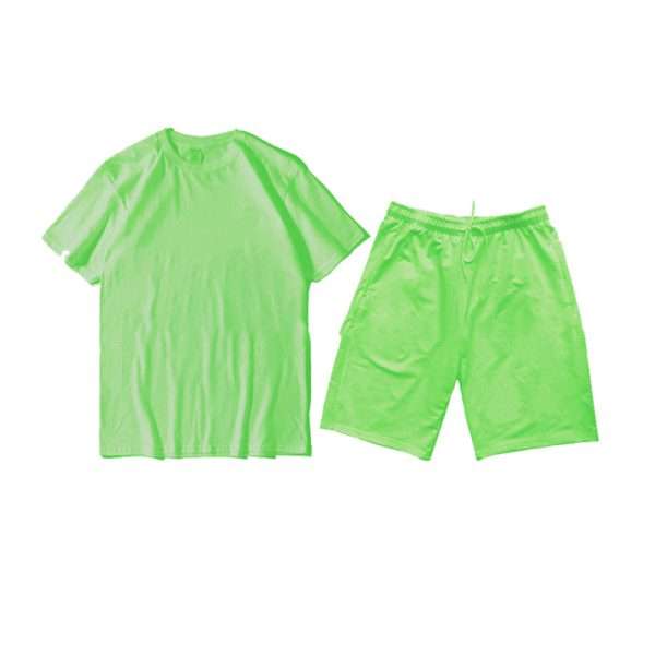 Men Cotton 2 Pieces T Shirts And Shorts Sets - Image 4