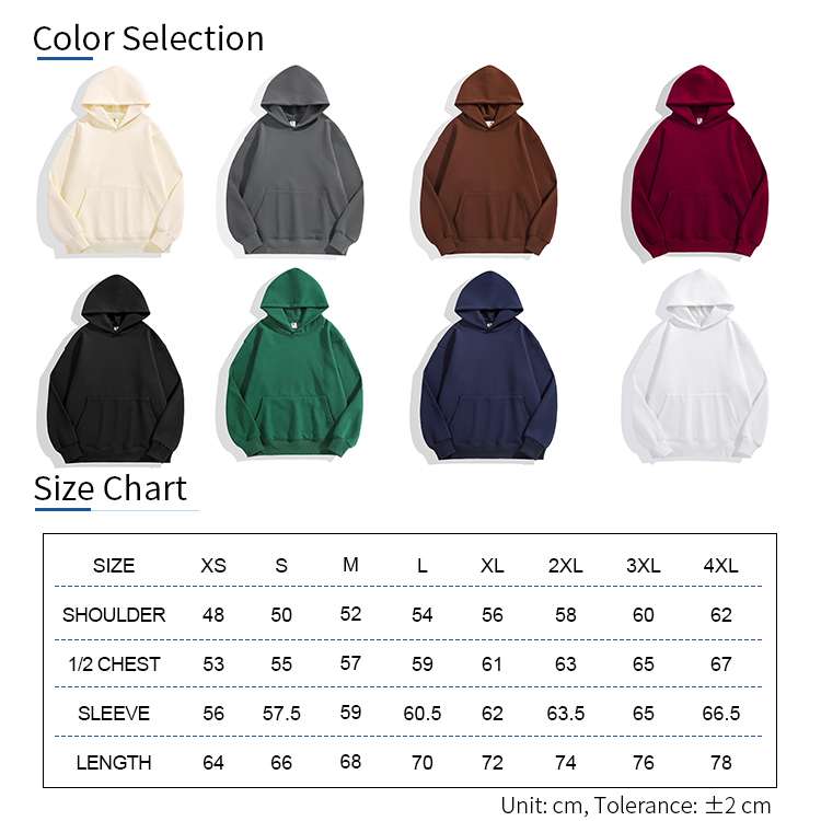 heavyweight hoodie size