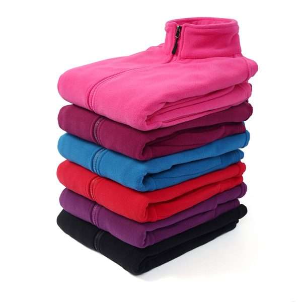 Outdoor Zip Up Fleece Polyester Polar Fleece Jacket - Image 2